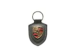 Porsche Grey Crest Key Tag Ring