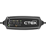 CTEK CT5, 12V Automotive Battery Charger for Auto, Motorcycle, ATV, Snowmobile - Battery Trickle Charger and Battery Maintainer - Charges Lead-Acid and Lithium Ion (12V LiFePO4) Batteries