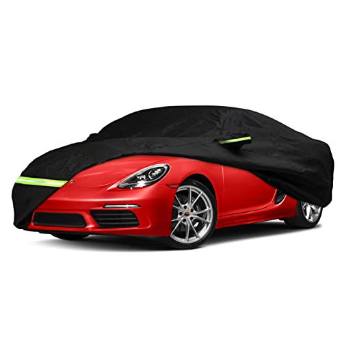 YIXIND Waterproof Car Cover for 1997-2022 Porsche 718 Boxster/Cayman 986/987/981 Car Cover Custom Fit 100%Waterproof Windproof Strap & Single Door Zipper Bands for Snow Rain Dust Protection (718)