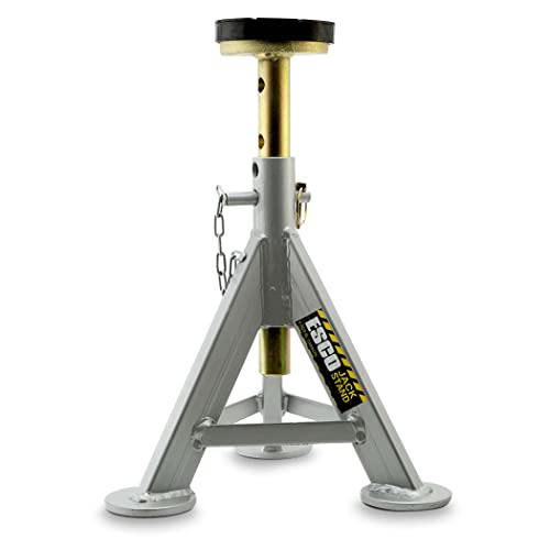 ESCO 10498 Jack Stand, 3 Ton Capacity, Silver, 21.5'