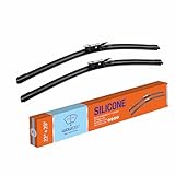 WOWIPER Silicone Wiper Blades 22' + 20' Automotive Replacement Windshield Wiper Blades for Lincoln MKZ 2020-2013 Ford Mustang 2021-2007 OEM Quality Wipers for Front Windshield(Set of 2)