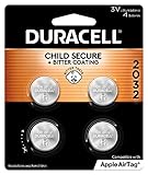 Duracell 2032 Lithium Battery. 4 Count Pack. Child Safety Features. Compatible with Apple AirTag, Key Fob, and other devices. CR2032 Lithium 3V Cell. 2032 Battery, Lithium Coin Battery