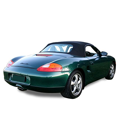 compatible with Porsche Boxster Convertible Top With Plastic Window Black Canvas Cloth(1997-2002)