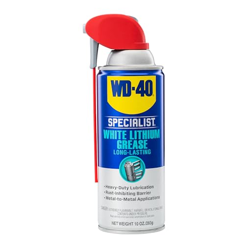 WD-40 Specialist White Lithium Grease Spray with SMART STRAW SPRAYS 2 WAYS, 10 OZ