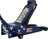 TCE ATZ830026XU-1 Torin Ultra Low Profile Floor Jack Heavy Duty Hydraulic Steel Service : Dual Piston Quick Lift Pump and Detachable Handle, 6,000 LBS Capacity, Blue