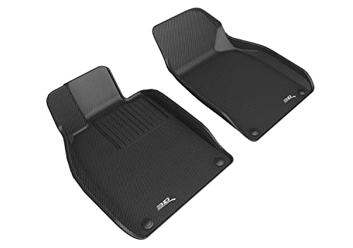 3D MAXpider Custom Fit Kagu Floor Mat (Black) Compatible with Porsche Boxster/Cayman/718 (981/982) 2013-2024 - Front Row