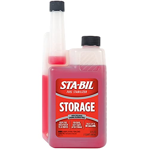 STA-BIL Storage Fuel Stabilizer - Keeps Fuel Fresh for 24 Months - Prevents Corrosion - Gasoline Treatment that Protects Fuel System - Fuel Saver - Treats 80 Gallons - 32 Fl. Oz. (22287)