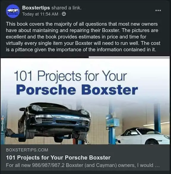 Boxstertips - 101 Projects for your Porsche Boxster