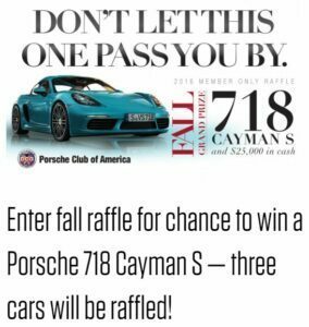 Why you should join the Porsche Club of America (PCA) Raffles