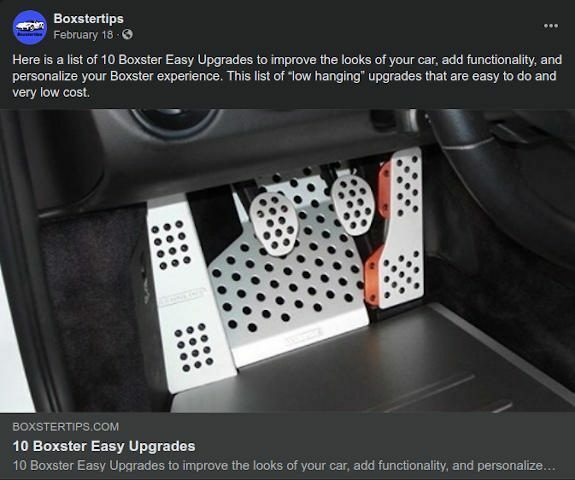 Boxstertips - 10 Boxster Easy Upgrades