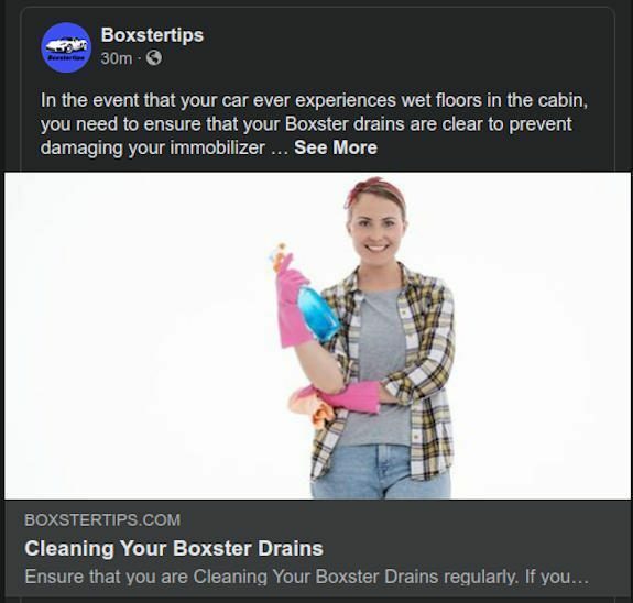 Boxstertips - Cleaning Your Porsche Boxster Drains