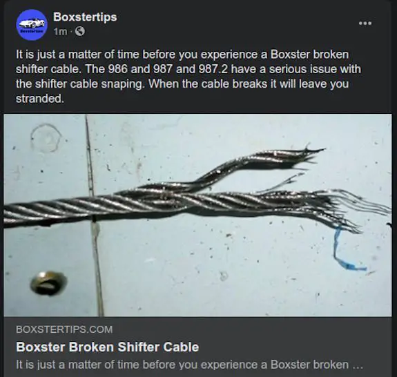 Boxstertips - Boxster Broken Shifter Cable